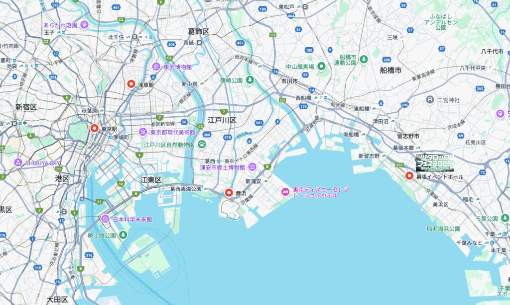 【ツタロックフェス 2025】おすすめホテル|アクセス別に徹底比較 1 ツタロックフェス2025 地図