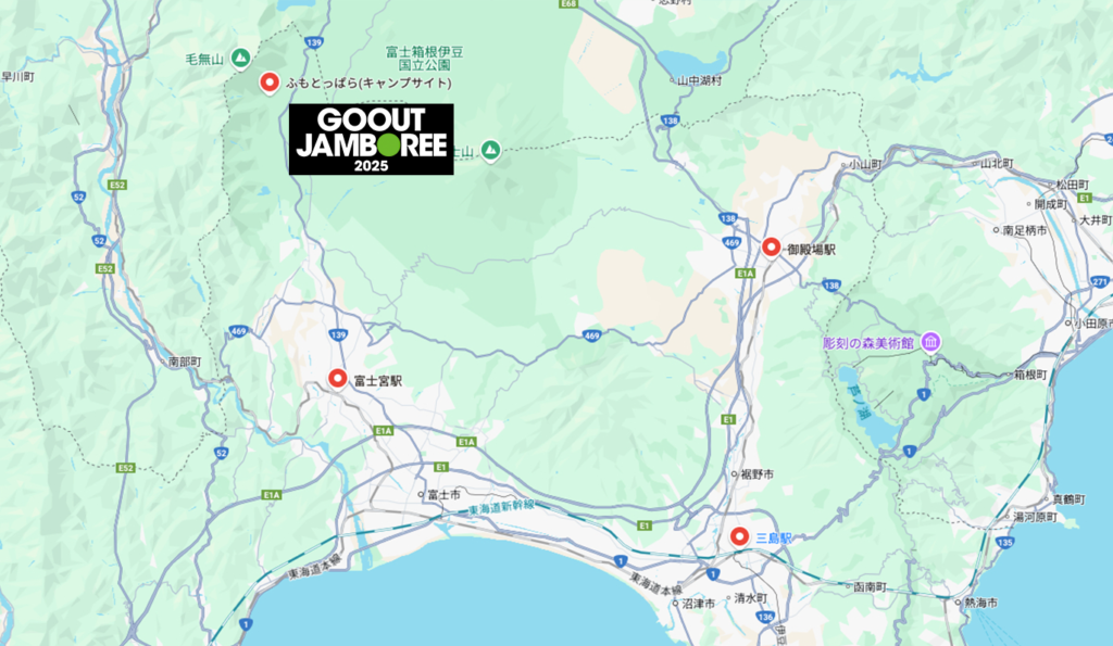 GO OUT JAMBOREE 2025地図